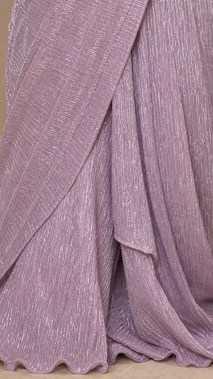 Close-up detail of shimmering texture and pleats