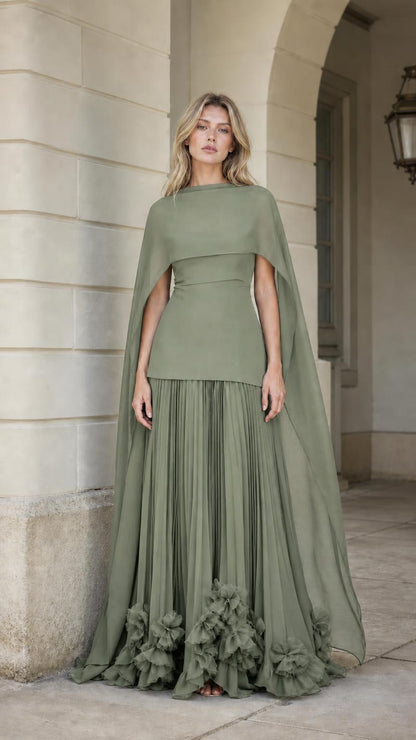 Full front view of sage green color variant