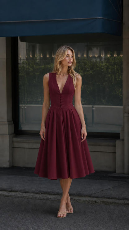 Front full view of the burgundy color variant