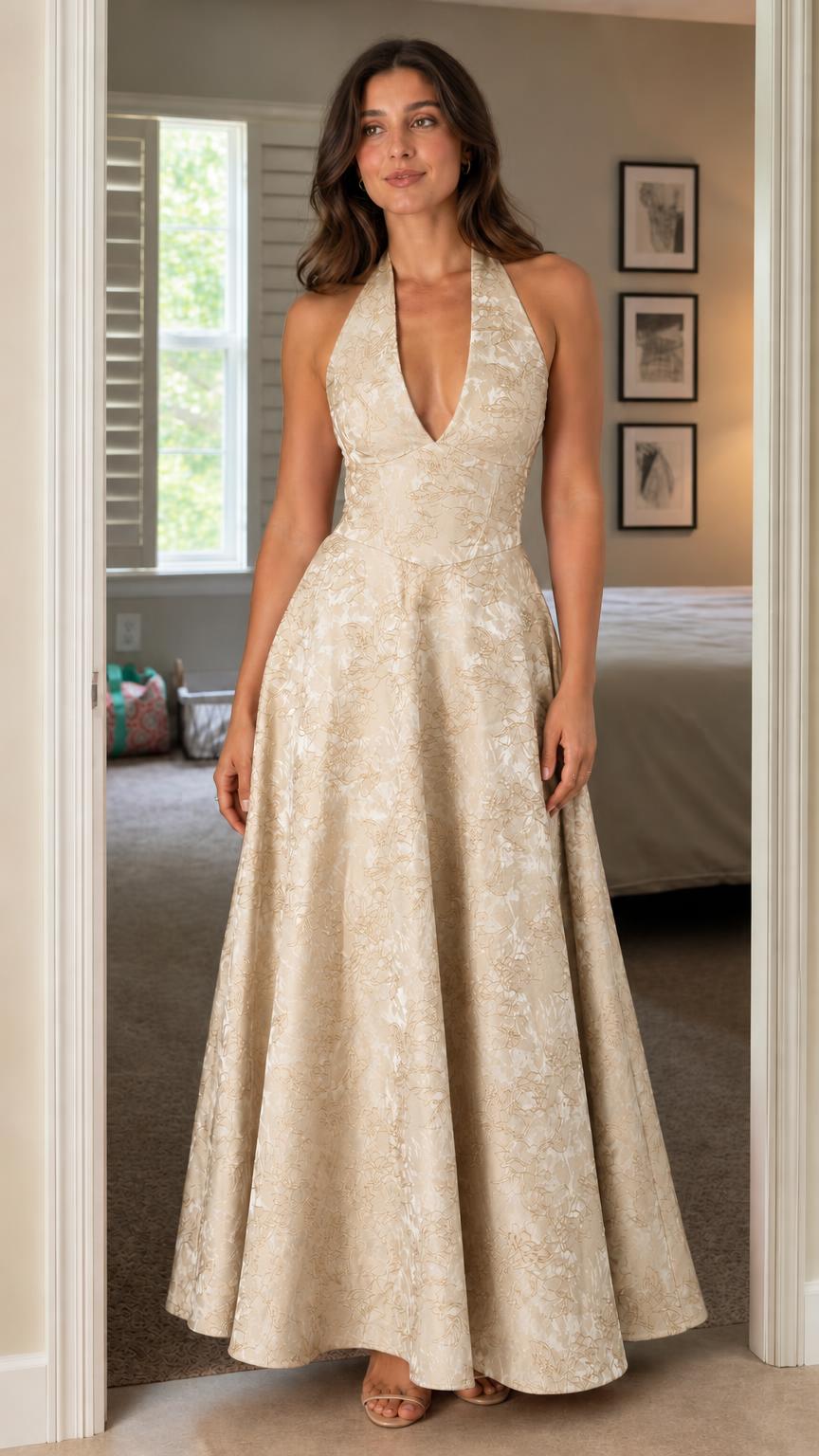 Front view of the champagne color variant