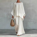Relaxed Linen-Blend Two-Piece Wide Leg Set